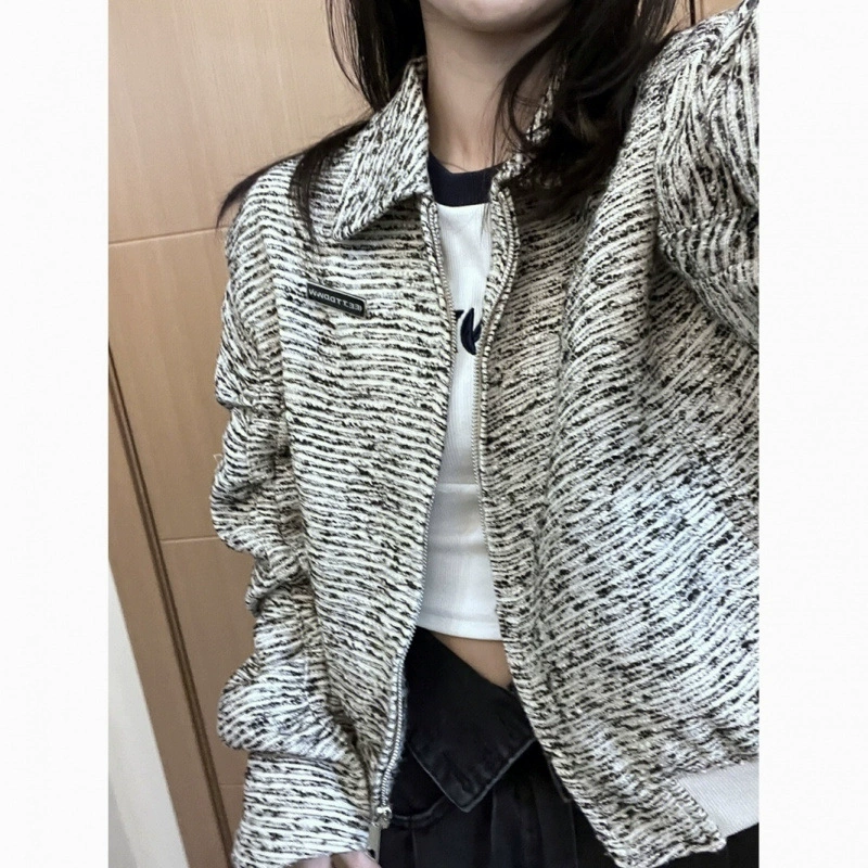 Осенняя дизайнерская куртка, ретро-бейсболная форма, стиль Chanel, коллекция 2023 года, высококлассная, тренд сезона