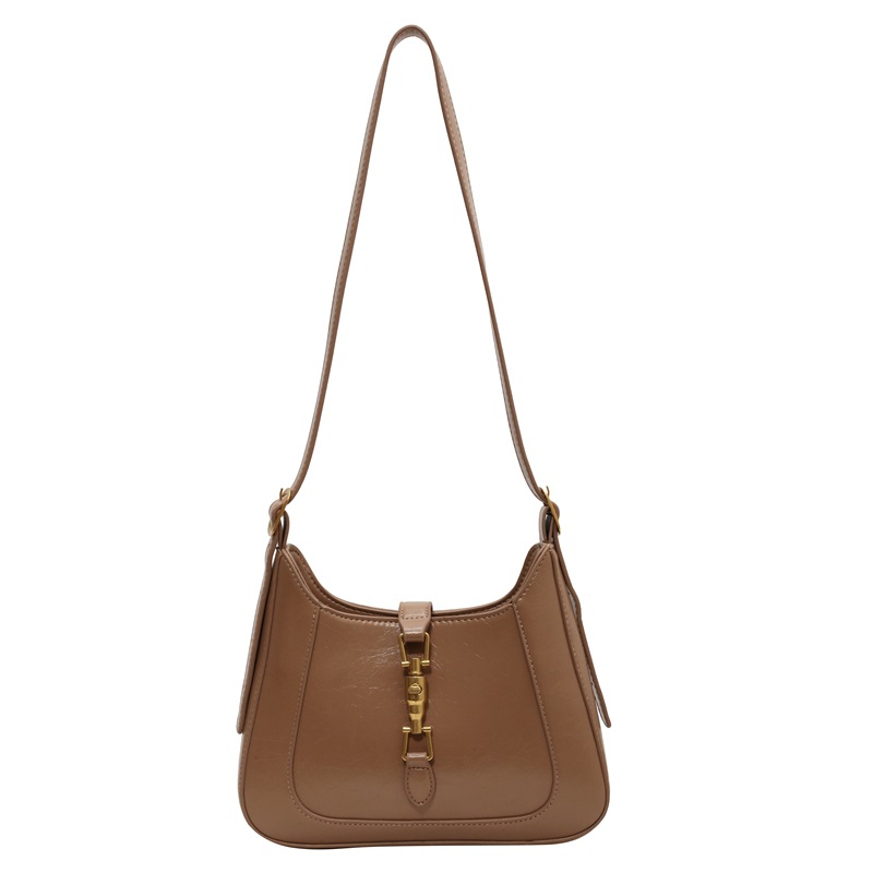 Bolso de moda bolsa axila 2023 otoño moda nuevo color sólido simple hombro bolso de las mujeres bolsa de mensajero portátil
