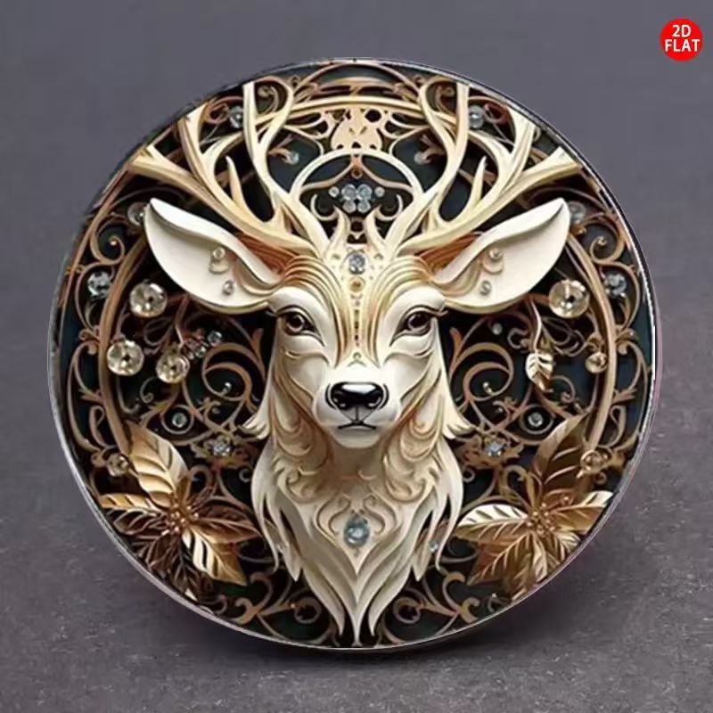 Vintage Deer Pin Elegant Antique Jewelry with Antlers Everyday or Formal Accessories Badge Brooch