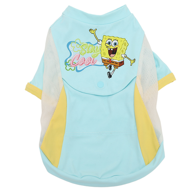 HOOPET SpongeBob SquarePants marca conjunta ropa de protección solar fresca Bichon perro pequeño estilo delgado ropa fresca de verano ropa para perros