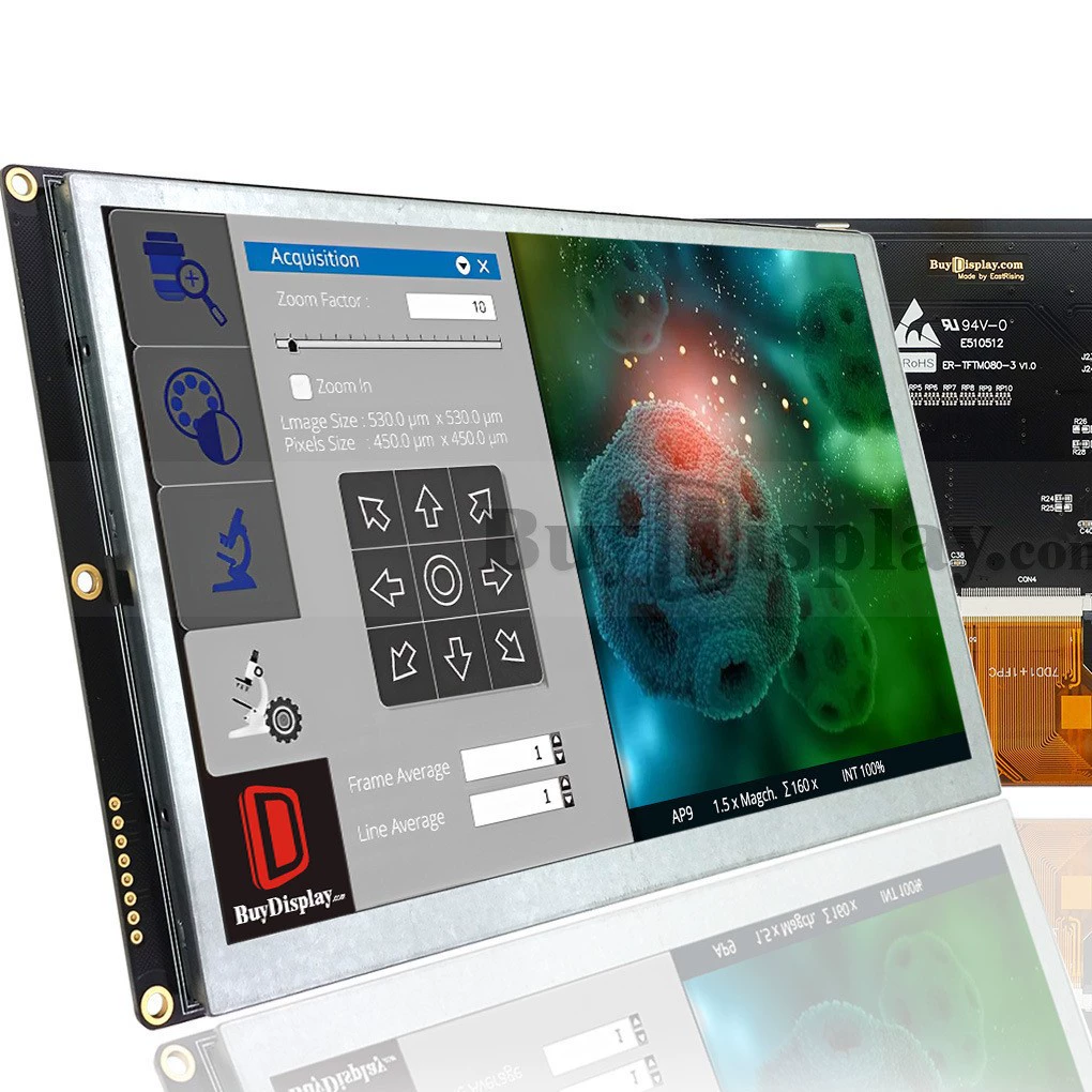 8-дюймовый TFT LCD цветной дисплей с платой управления LT7683/порты последовательной связи/можно использовать для воспроизведения