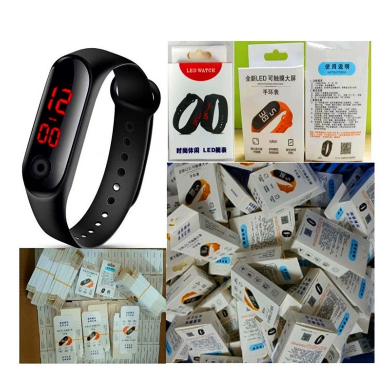 批发手表包装彩盒 led手环包装纸盒电子手环包装盒子