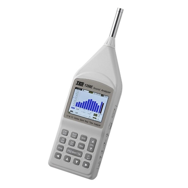 台湾泰仕TES-1358C八音度音频分析仪TES1358E即时噪音频分析仪