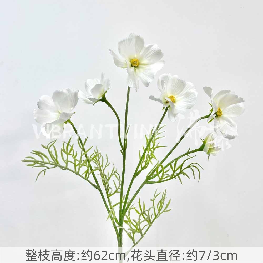 Arreglo de flores de guía de diseño de bodas blanco Arreglo de flores de guía Sala de estar del hotel Decoración de flores falsas Fábrica de flores artificiales al por mayor