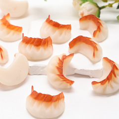 仿真食物烤饺钥匙扣中式饺子水饺包包挂件4cm小号蒸饺过家家玩具
