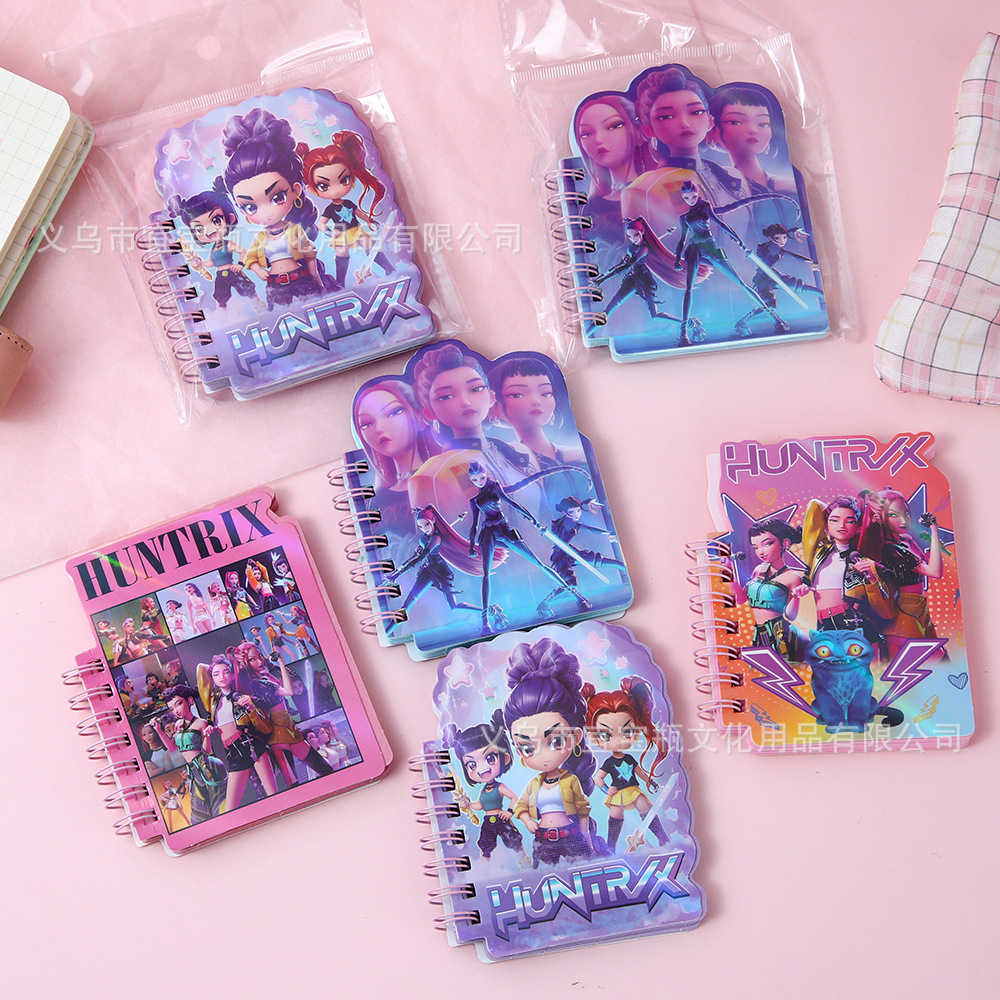 Nuevos productos K-POP Caza de brujas A7 Cuaderno de bobina de forma extraña Cuaderno de bolsillo creativo de estudiantes Cuaderno de notas image 2