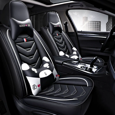 All-Leather, Full Surround, Cartoon Design, Universal seat cover