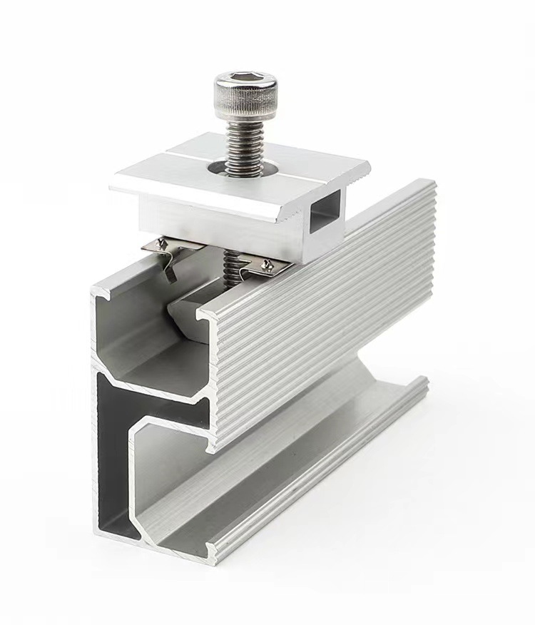 工厂生产光伏支架铝合金压块中压边压组件压块卡块整套滑块螺母