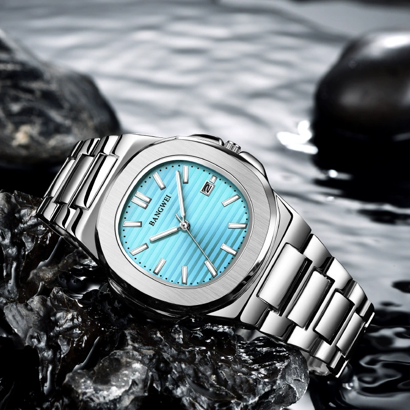 Men's quartz watches, swiss watch, fashionable trend steel belt, waterproof high quality men's watch