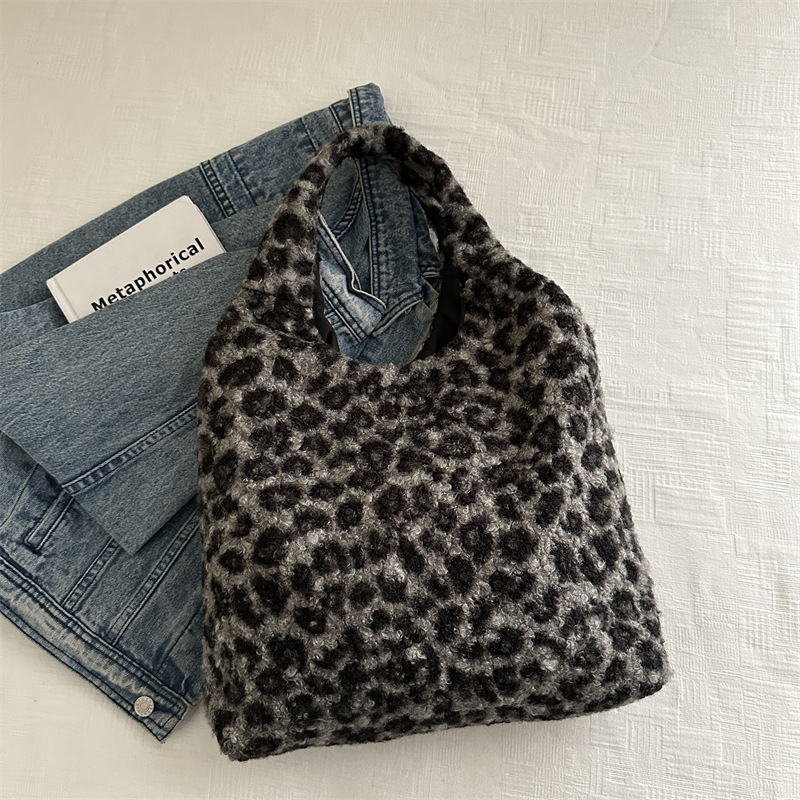Pazy viento de gran capacidad estampado de leopardo bolso de lona de hombro nuevo estilo coreano bolso de ocio para trabajar