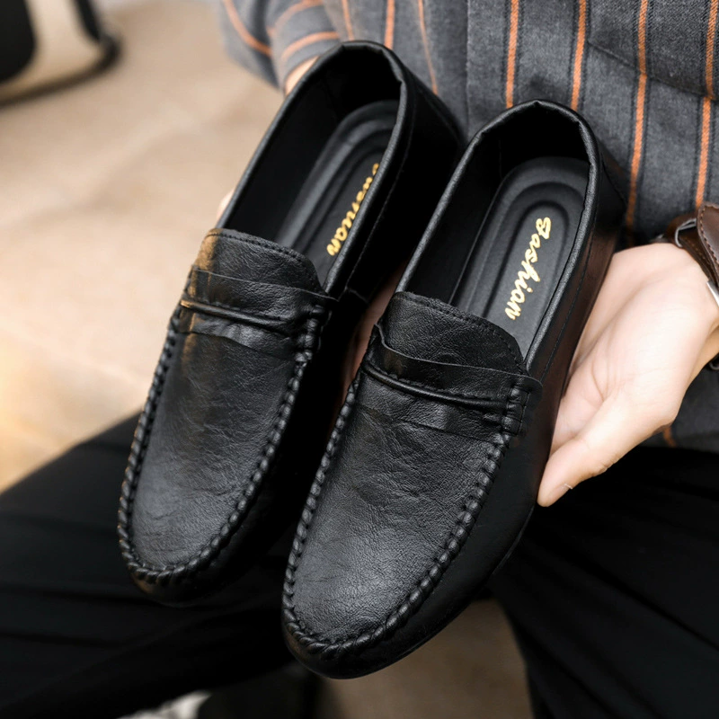 Лето 2024, новые ленивые лоферы, мужская повседневная обувь, мужская обувь без шнуровки, деловая мужская обувь для вождения знаменитостей в Интернете