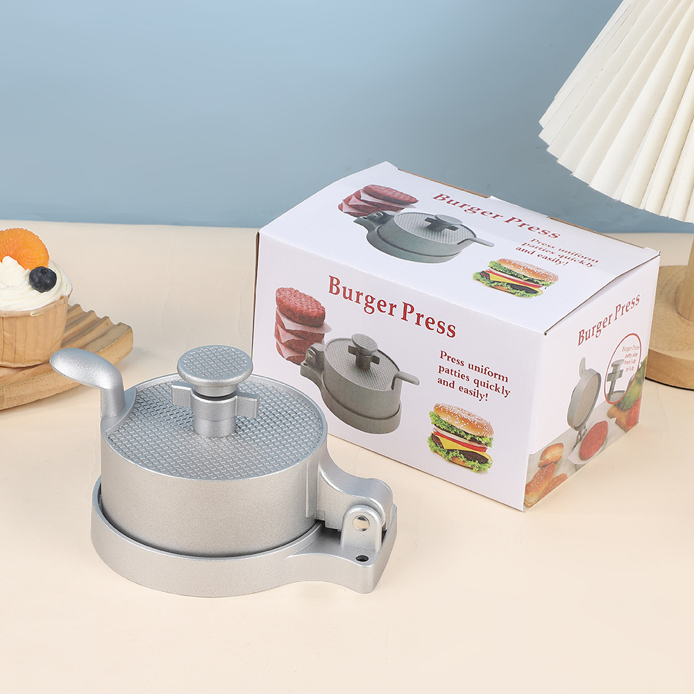 Cross-Border Hamburger Meat Press Aluminum Alloy Meat Pie Tool Household Manual Adjustable Press Hamburger Meat Pie Mold