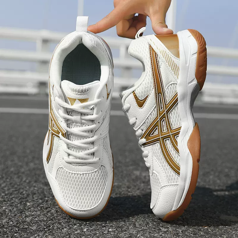 跨境新款夏季透气网面羽毛球鞋专业比赛男女鞋青少年夜跑步运动鞋