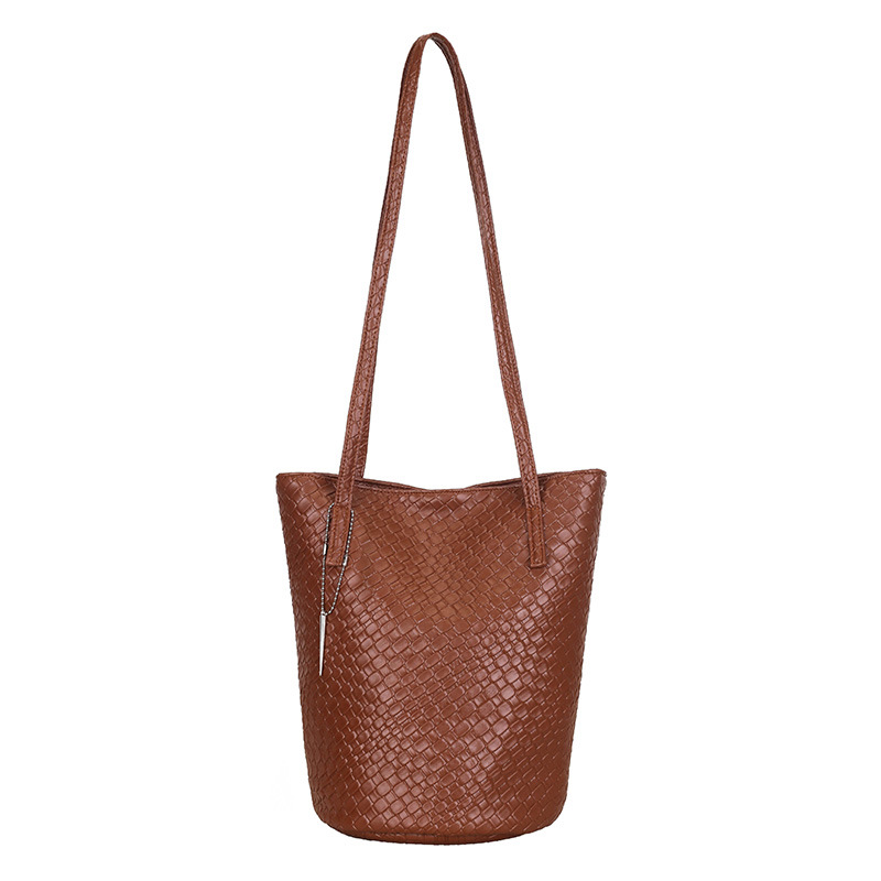 Bolso de mujer de diseño original de gran capacidad de tejido en relieve serpiente bolso de cubo de hombro bolso de mano para mujeres