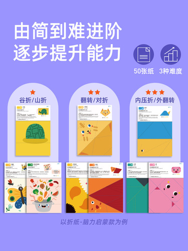 Mideer Paper Cutting Children's Handicraft Origami Sticker Set Kindergarten DIY Making 3D Stereo Colorful 3 Years Old