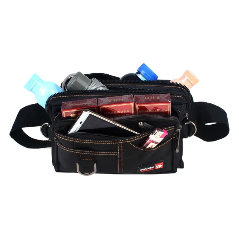 New Men's Casual Outdoor Waist Bag Multifunctional Canvas Chest Bag Waist Bag Manufacturer Wholesale Sports Small Waist Bag
