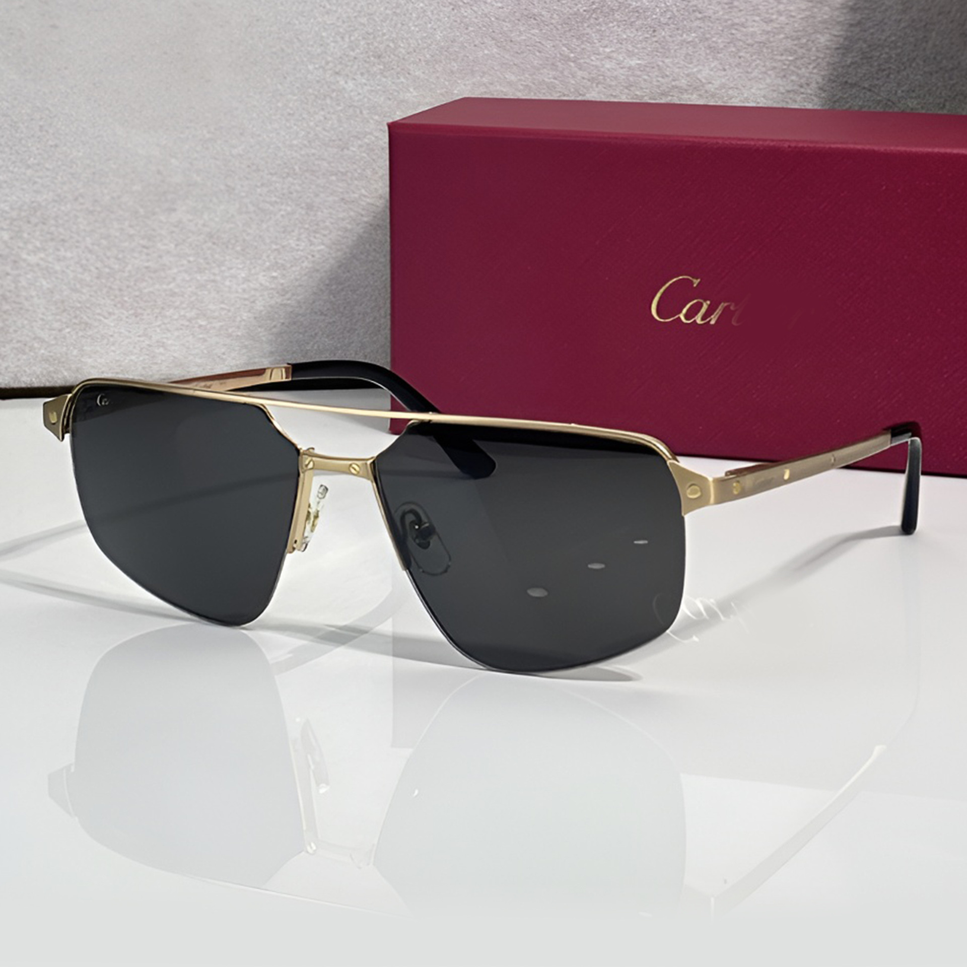 Kajia's New Trendy Brand Sunglasses for Men and Women, High-Quality Metal Frame Ct0385S