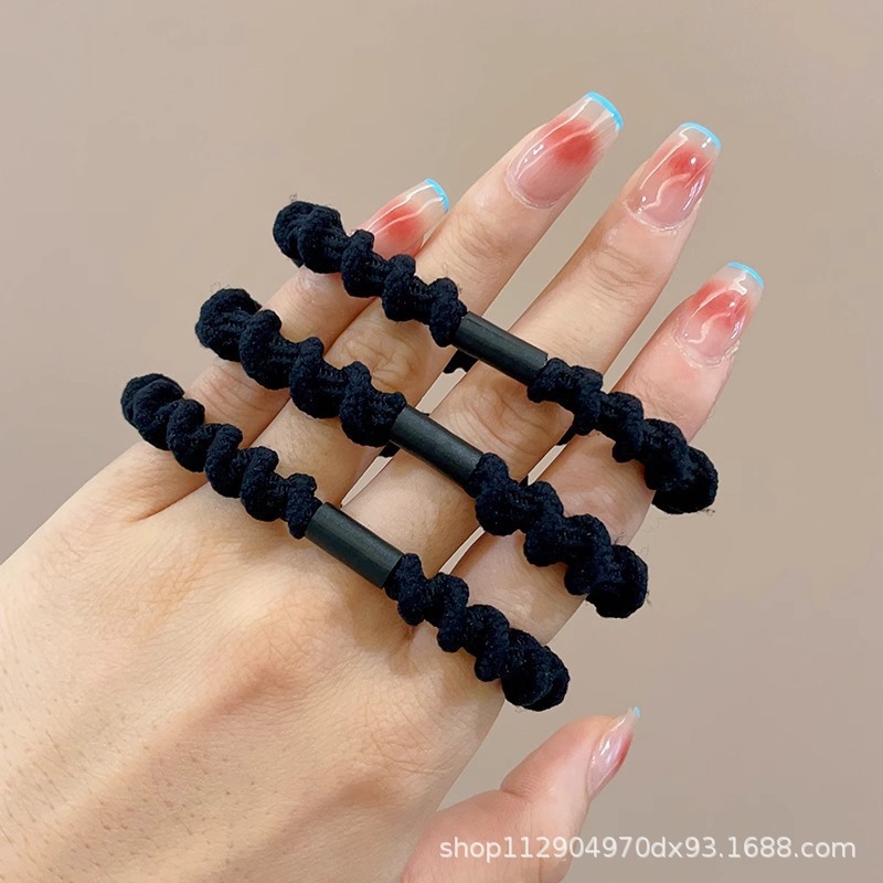 2025 nuevo estilo simple cabello de moda de alta elasticidad correa de correa de cabello multifuncional cubierta de cuero durable cabello bola adornamiento para el cabello