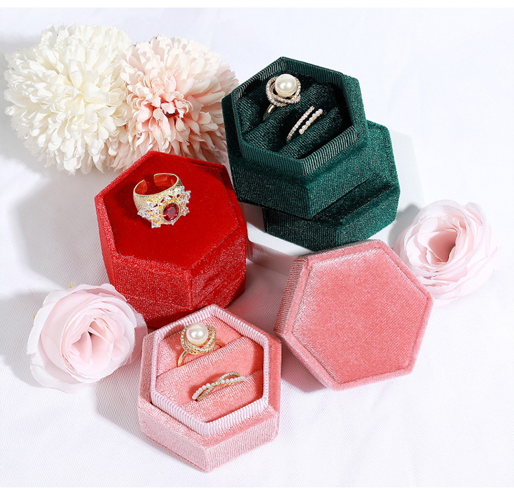 Fashion Solid Color Corduroy Jewelry Boxes 1 Piece
