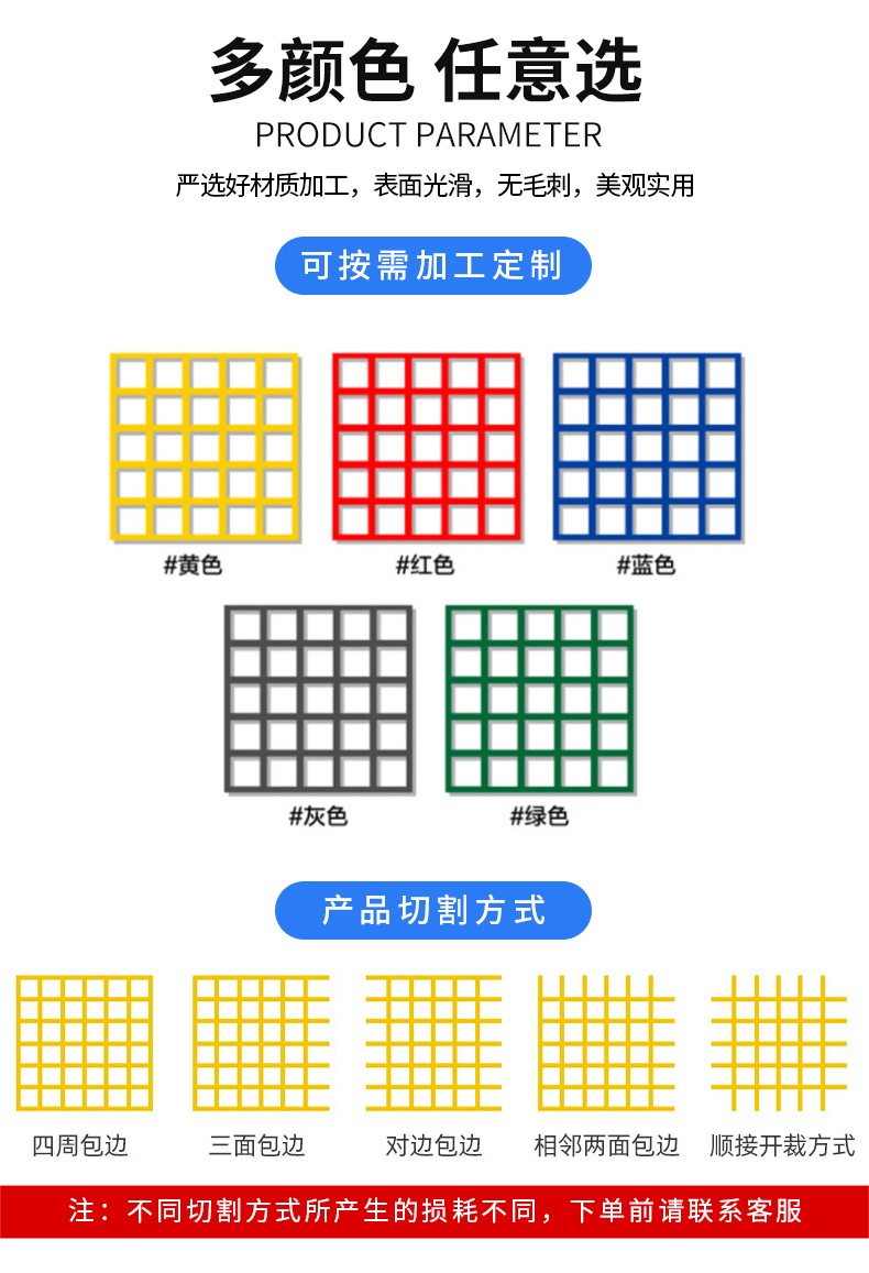 FRP透明格栅装饰格栅 玻璃钢格栅吊顶复合格栅装修网格板格栅幕墙-阿里巴巴