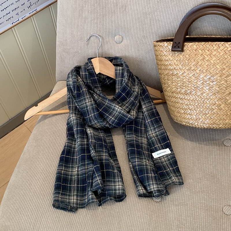 Bufandas de algodón nuevo estilo coreano bufandas de cuello de aire acondicionado bufandas de cuello amplio aliento