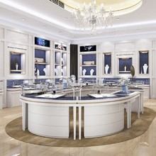 高端商场珠宝展示柜带灯玻璃定做精品陈列柜铝合金首饰翡翠手表柜