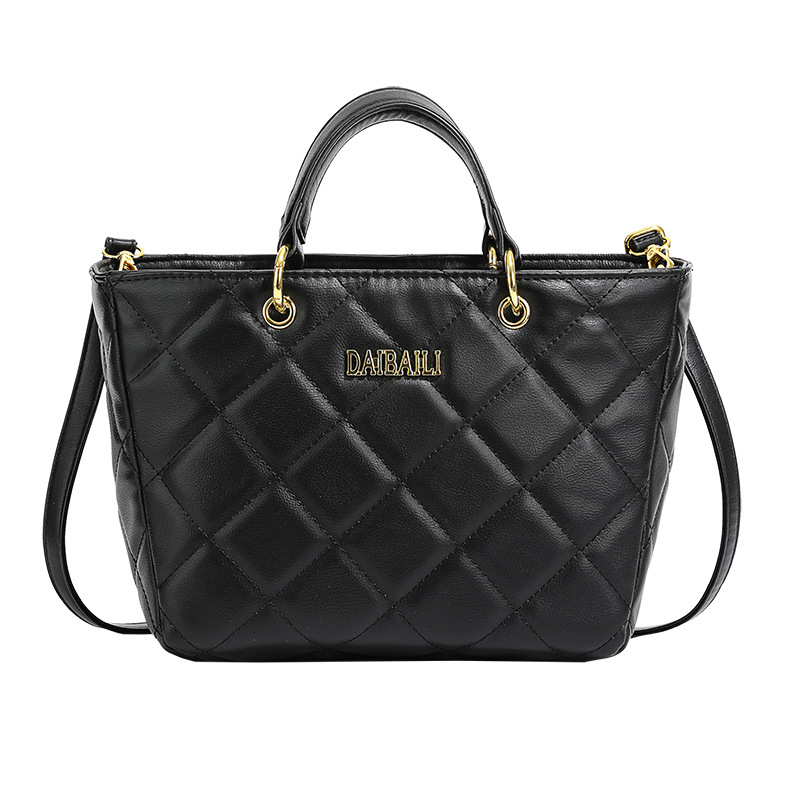 2023 Winter New Lingge Large Capacity Bag Women's Fashion Versatile One Shoulder Commuter Crossbody Tote Bag_voghion.com