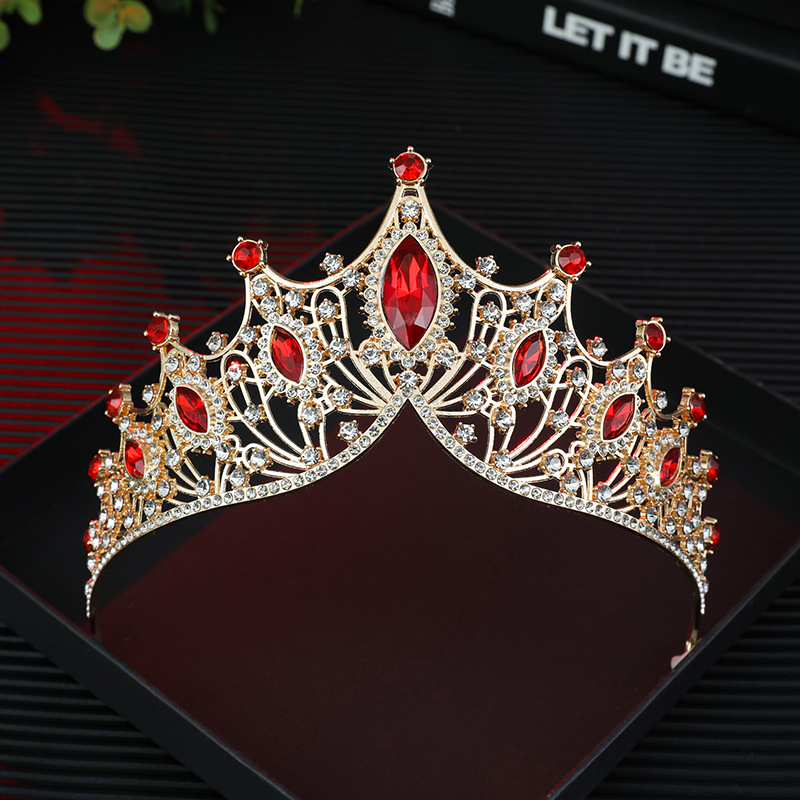 Corona de novia transfronteriza estilo barroco de lujo atmósfera corona de fiesta accesorios de vestido de princesa