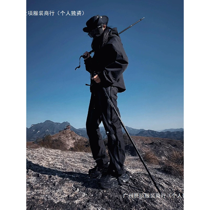Черный самурай водонепроницаемый штурмовой костюм мужской весенний и осенний американский инструмент функциональный ветер брюки альпинистский костюм на открытом воздухе