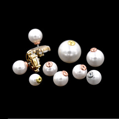 Pearl ear plugs, half-hole earrings, back plugs, high-gloss pearl plastic earring plugs, brooch buckles, back caps, ear bundles, jewelry accessories