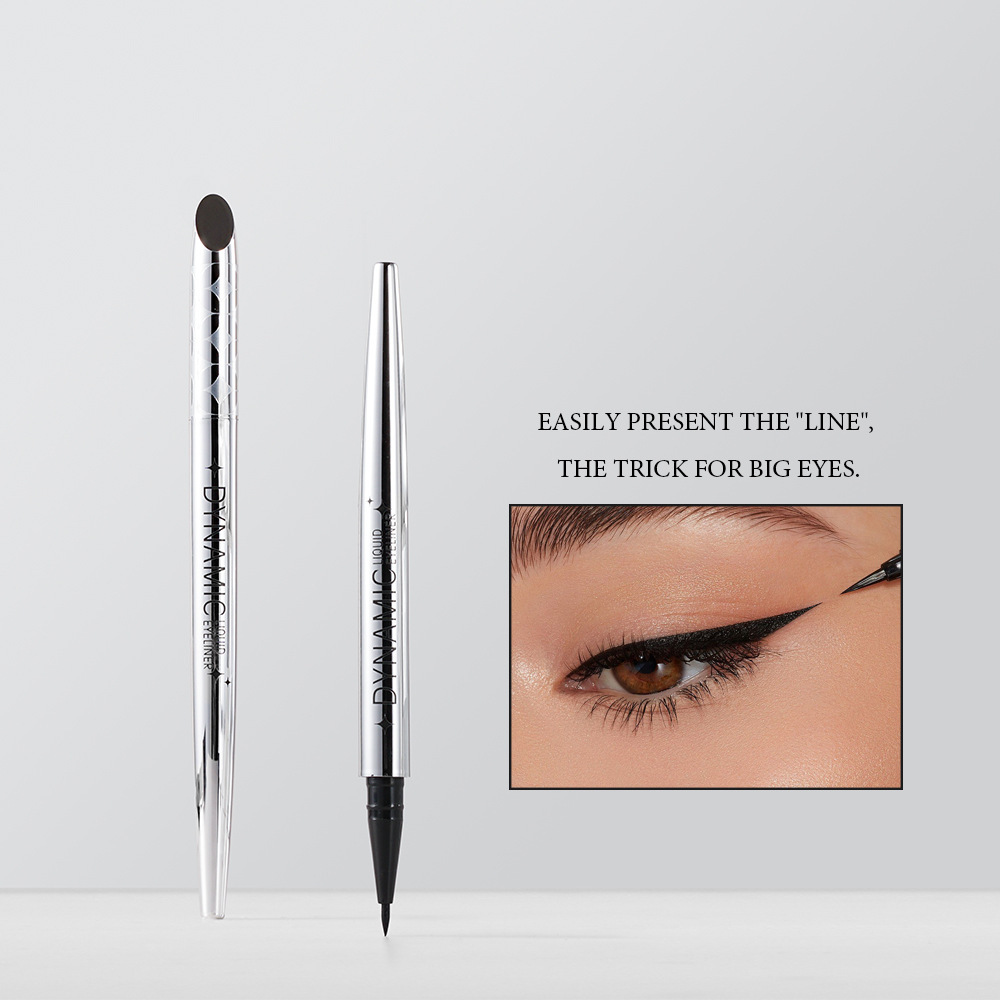 GIGIROSE eyeliner liquid pen forms a thick black base in one stroke, is water-resistant, sweat-resistant and does not smudge Item Picture
