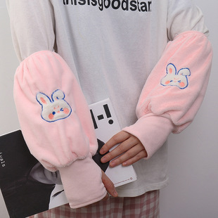 Hand Warmer Sleeves for Women, Long Work Anti-Dirty Sleeves, Student Sleeves, Winter Two-In-One Glove Sleeves to Cover Arms