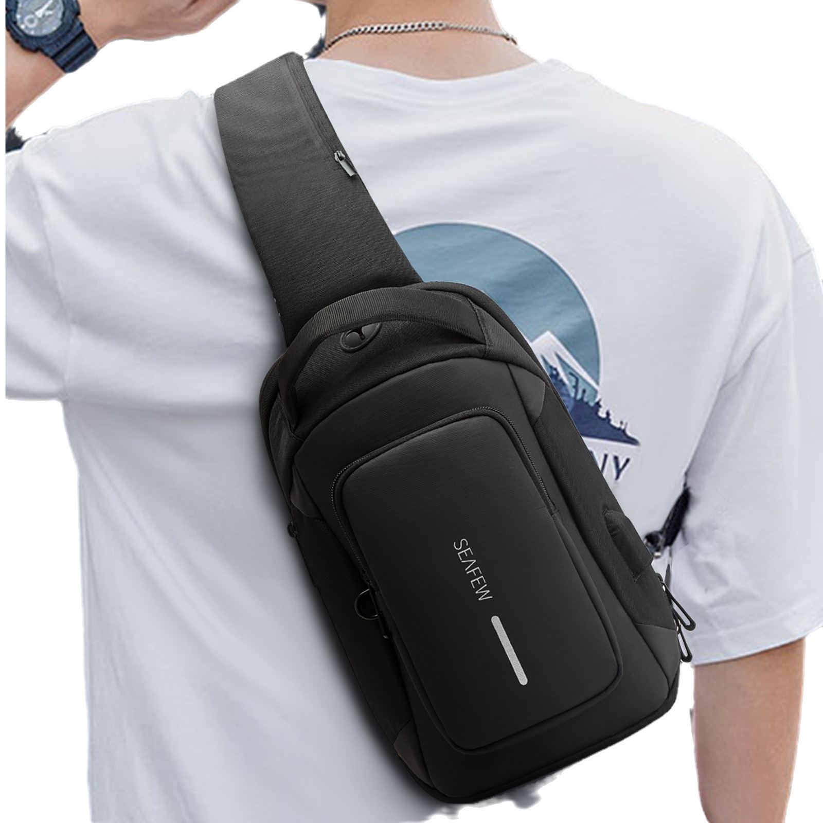 Casual bolso de pecho de hombre, bolso de viaje, bolso de hombro, bolso de mochila de moda multifuncional, bolso pequeño, bolso de moda, nuevo tipo de bolso de hombre