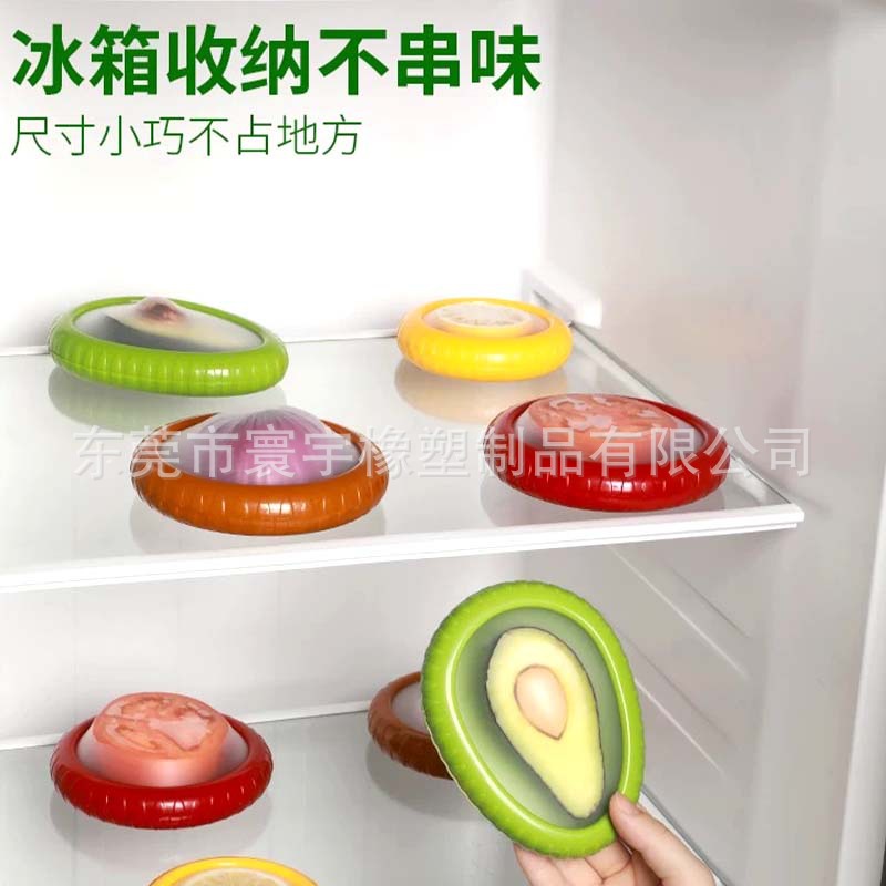 Caja de conservación de frutas y verduras, aguacate, película de cebolla, caja de conservación sellada con alimentos, contenedor de almacenamiento de frutas y verduras