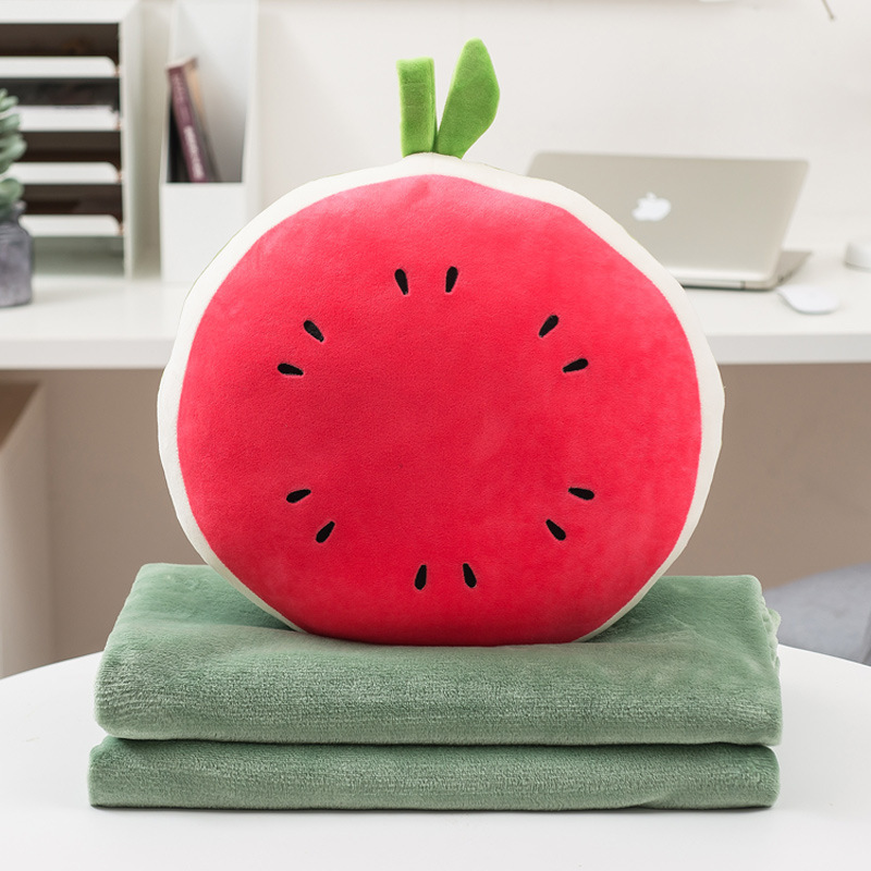 Almohada edredón Almohada de doble uso Manta plegable Cojín interior del coche Almohada Aire acondicionado dos en uno Oficina Siesta