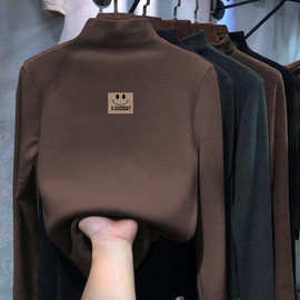 女童长袖t恤外穿保暖秋冬洋气加厚德绒宝宝上衣服儿童打底衫内搭