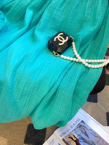 French Blue Small Sleeve Dress for Women, Summer Break, High-end Dopamine Beach Vacation, Long Skirt