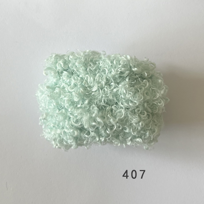 Varilla de torsión de pelo rizado suministro directo de fábrica de lana súper gruesa y súper densa de 20mm de felpa hecha a mano de bricolaje raíz de pelo de perro de leche pequeña al por mayor