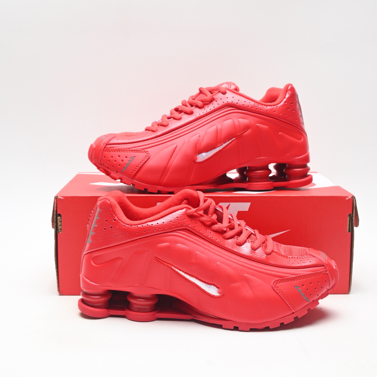 Tenis de Running con Cámara de Aire SHOX R4 Malla y Caucho Transpirable, Antideslizante para Correr y Deportes