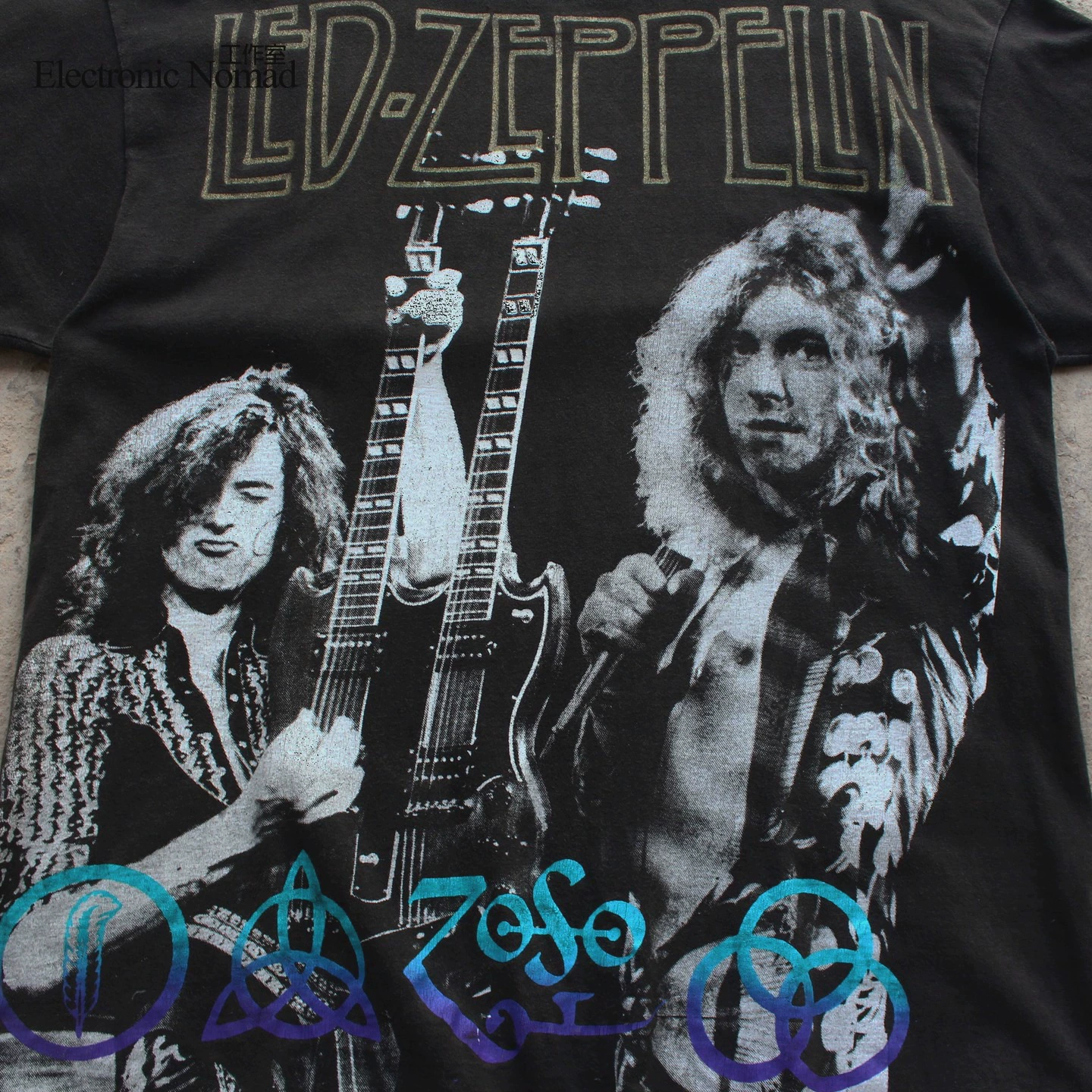 EN вымытая мастер Led Zeppelin рок-группа Zeppelin футболка с коротким рукавом 210 г