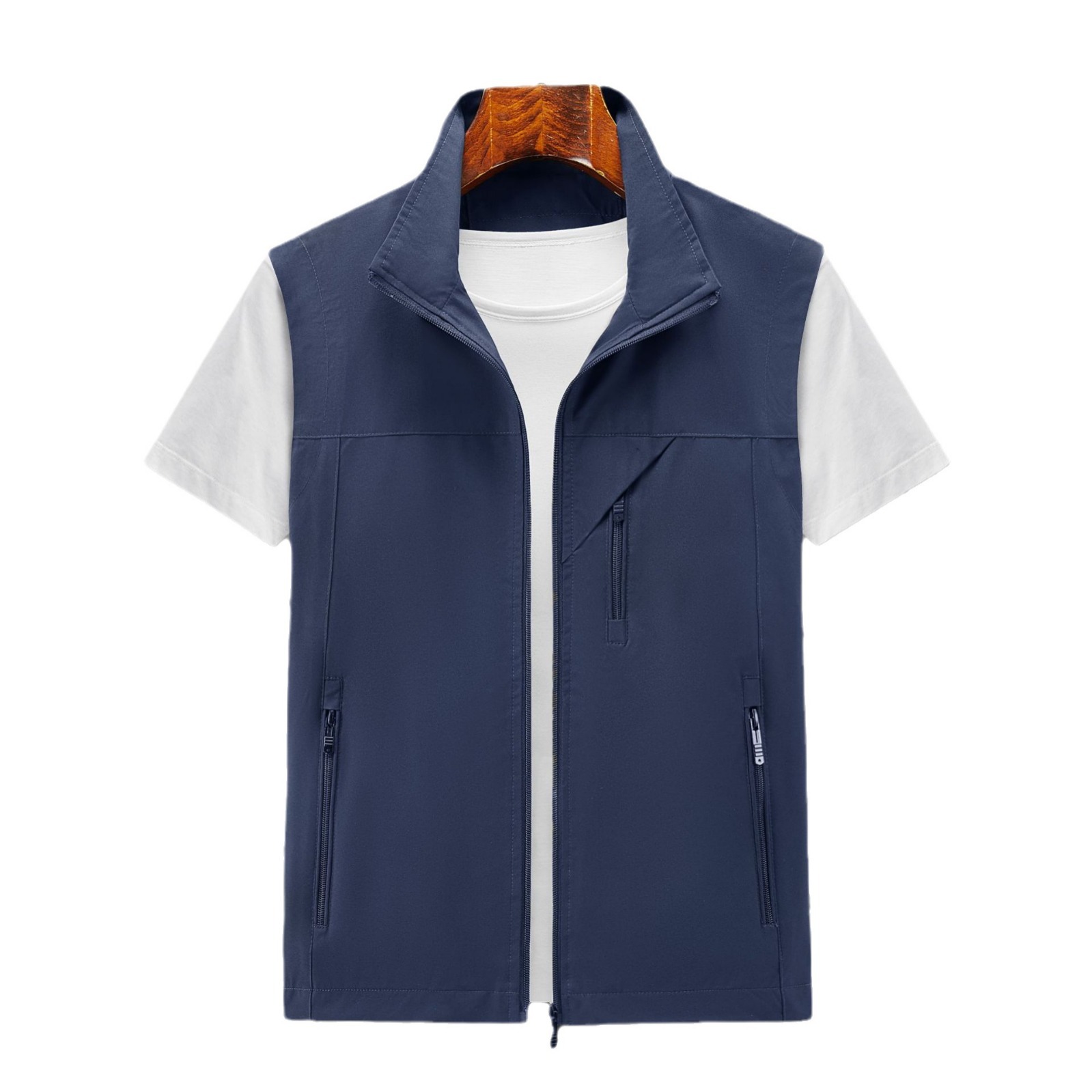 Chaleco de verano 2024 hombre chaleco delgado ocio primavera y otoño chaleco transpirable chaleco de color sólido juvenil chaleco de secado rápido