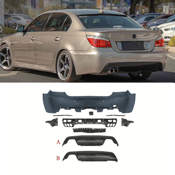 E60 Upgrade to — 迪卡欣 Big Surrounded - unpainted-mt-sport-rear-bumper-pp-injection
