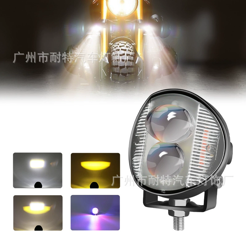 Y50 объектив прожекция мотоцикла дьявол глаз красный синий вспышка электромобиля