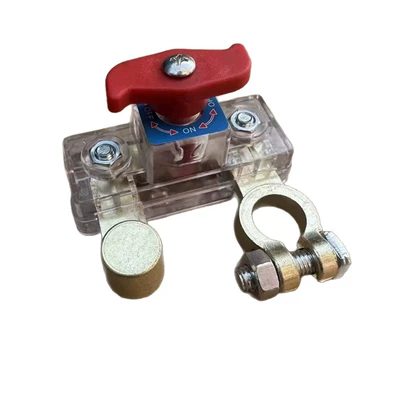 Switch 24V Power-Off Clip for – Car on the line of fire - willow-leaf-red-handle-transparent-shell-silver
