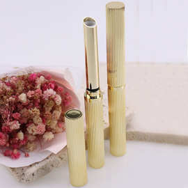 品质款  喷漆金色纹理长细条口红管   汕头专业彩妆包材