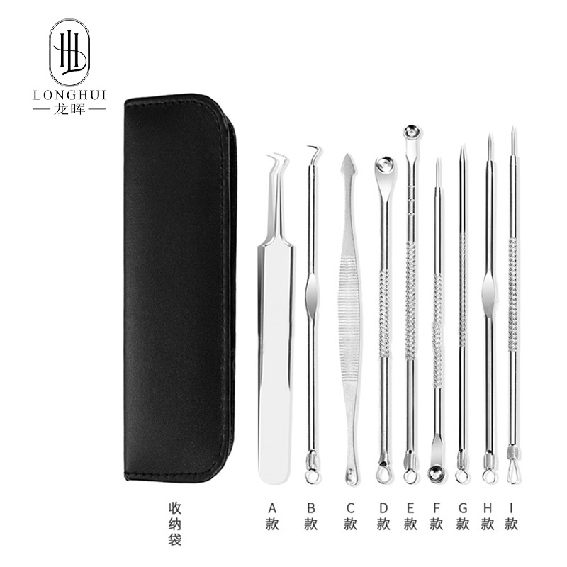 Stainless steel acne needle suite