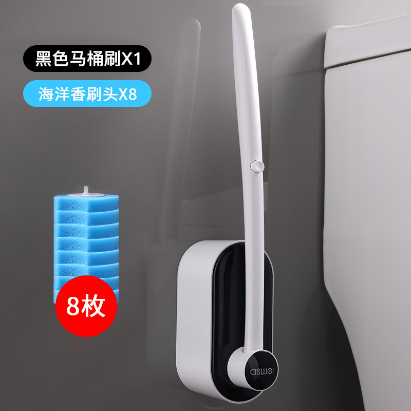 使い捨てトイレブラシ交換可能なブラシヘッド家庭用トイレアーティファクトバスルーム特別な使い捨てスポンジクリーニングブラシ|undefined