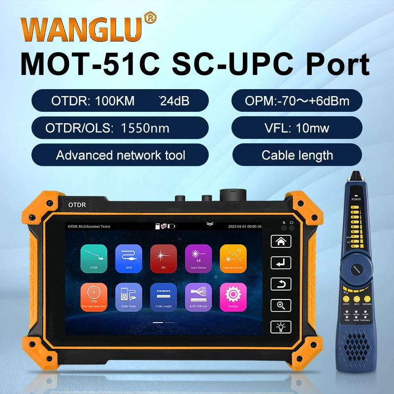 WANGLU OTDR MOT-50 MOT-50C MOT-51 MOT-51C Тестер оптоволокна Сетевой кабель TDR
