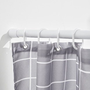 Km. Household Shower Curtain Curtain Hook Hook Bed Curtain Hanging Ring Hanging Ring Opening Plastic Accessories C-Type Live Buckle Ring Curtain