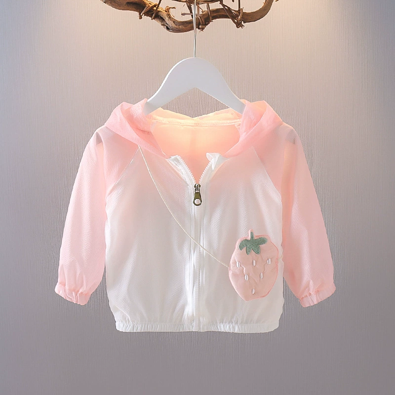 Summer light and thin breathable sun protection cream, sun protection clothing, summer clothing girl's, 1-2-3 years